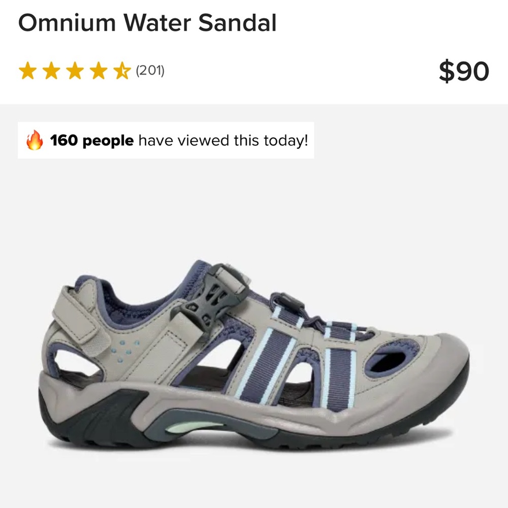 New Teva omnium water sandal